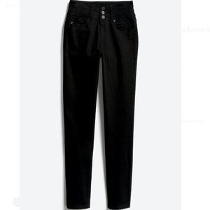 Hi Rise Stacked Button Skinny Jean